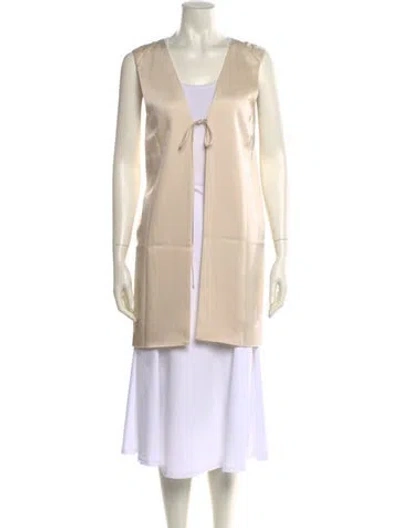 Pre-owned Leset V-neck Long Sleeve Tunic W/ Tags In Neutral