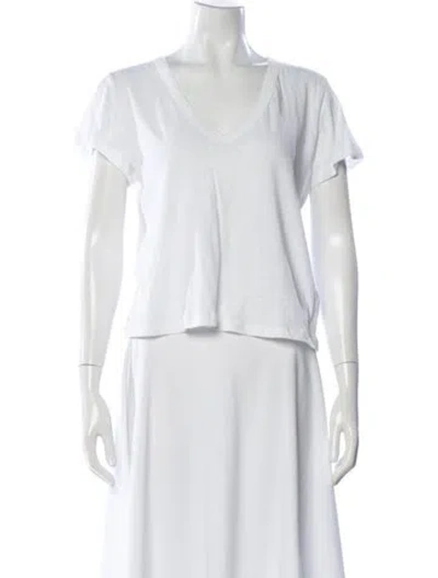 Pre-owned Leset V-neck Short Sleeve T-shirt In Neutral