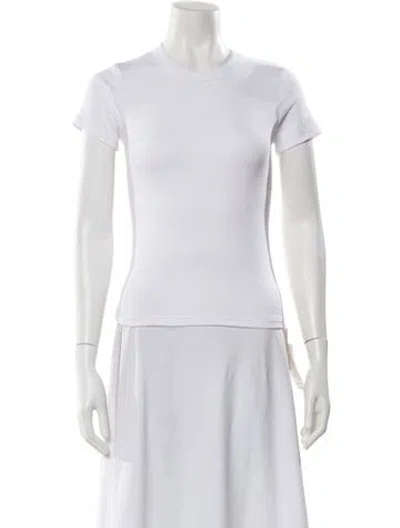 Pre-owned Leset V-neck Sleeveless Crop Top In White