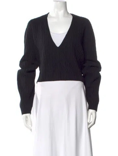 Pre-owned Leset V-neck Sweater In Black