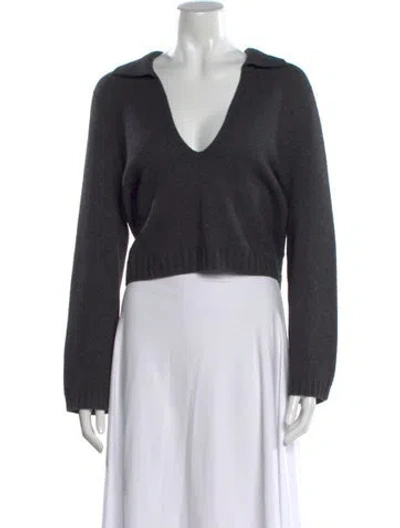 Pre-owned Leset V-neck Sweater In Black