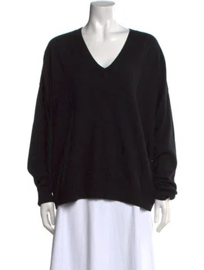 Pre-owned Leset V-neck Sweater In Black
