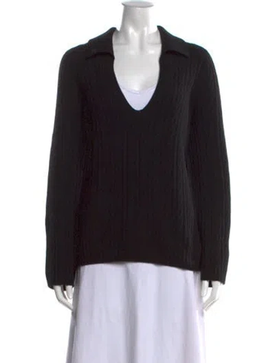 Pre-owned Leset V-neck Sweater In Black