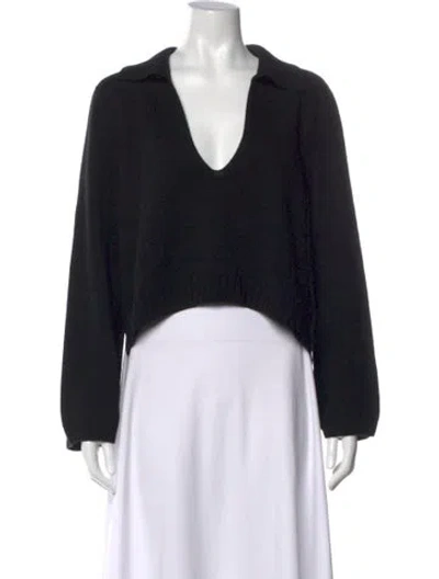 Pre-owned Leset V-neck Sweater In Black