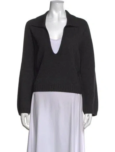 Pre-owned Leset V-neck Sweater In Black