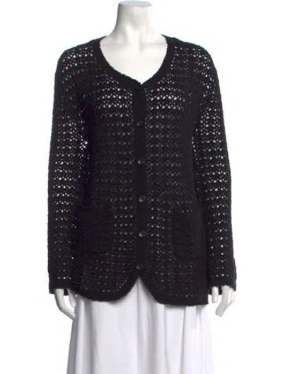 Pre-owned Leset V-neck Sweater In Black