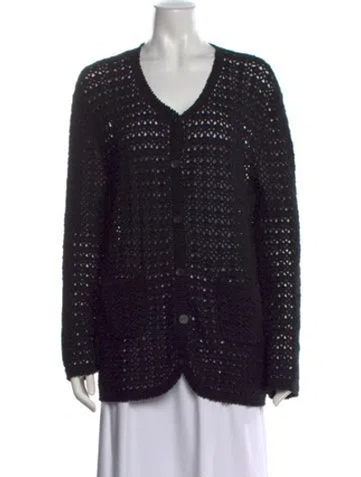 Pre-owned Leset V-neck Sweater In Black