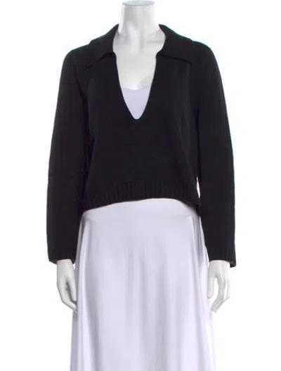 Pre-owned Leset V-neck Sweater In Black