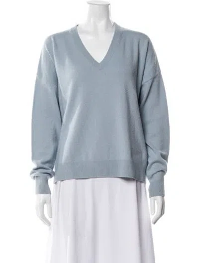 Pre-owned Leset V-neck Sweater In Blue