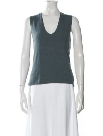 Pre-owned Leset V-neck Sweater In Blue