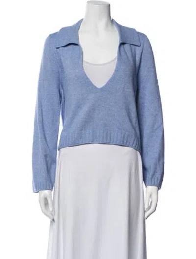 Pre-owned Leset V-neck Sweater In Blue