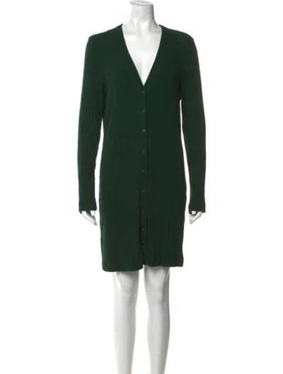 Pre-owned Leset V-neck Sweater In Green