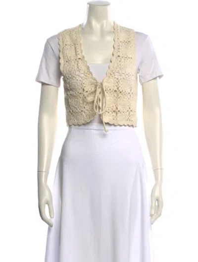 Pre-owned Leset V-neck Sweater In Neutral