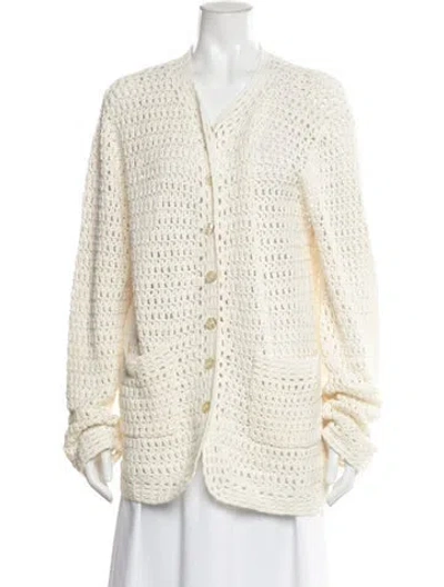 Pre-owned Leset V-neck Sweater In Neutral