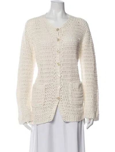 Pre-owned Leset V-neck Sweater In Neutrals