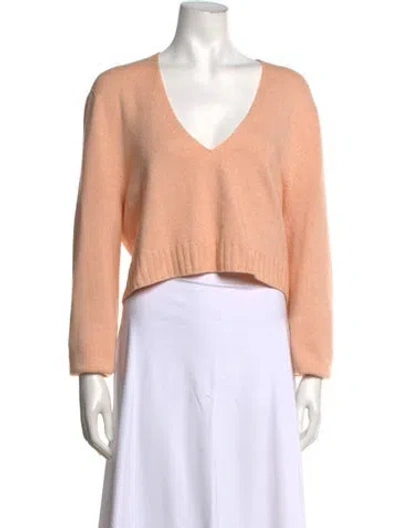 Pre-owned Leset V-neck Sweater In Orange