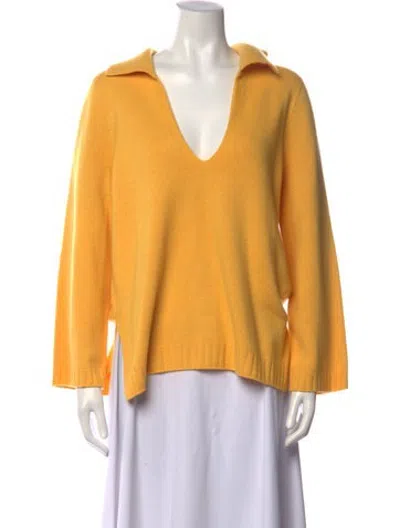 Pre-owned Leset V-neck Sweater In Orange
