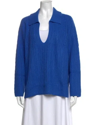 Pre-owned Leset V-neck Sweater W/ Tags In Blue