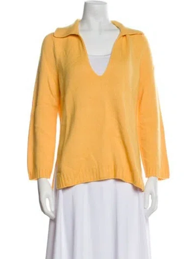 Pre-owned Leset V-neck Sweater In Yellow