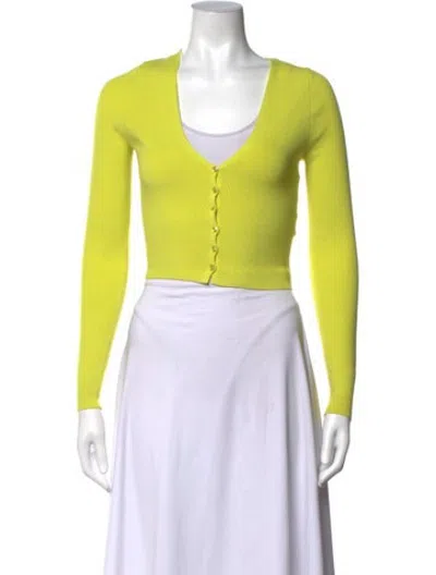 Pre-owned Leset V-neck Sweater In Yellow