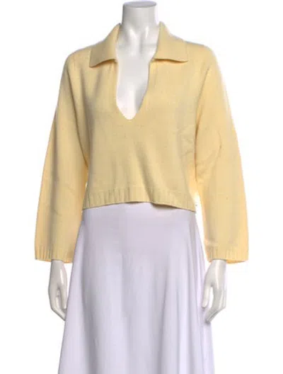 Pre-owned Leset V-neck Sweater In Yellow