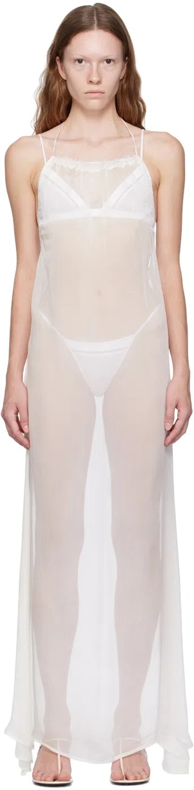 Leset White Celia Maxi Dress