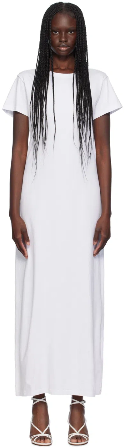 Leset Exclusive Margo Cotton T-shirt Maxi Dress In White