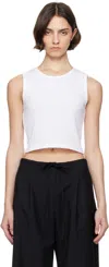 Leset Pointelle Sleeveless Crewneck Top In White