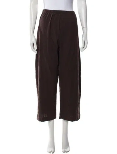 Pre-owned Leset Wide Leg Pants In Brown