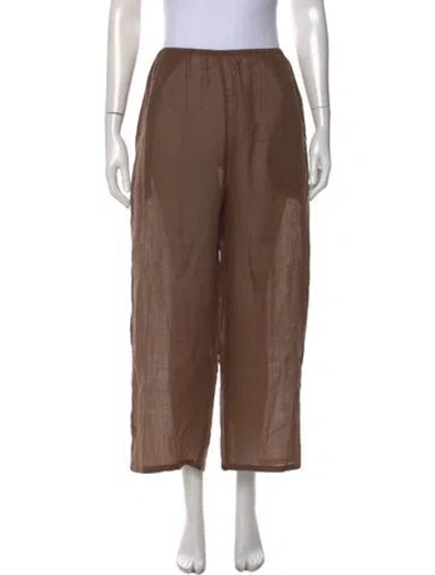 Pre-owned Leset Wide Leg Pants In Brown