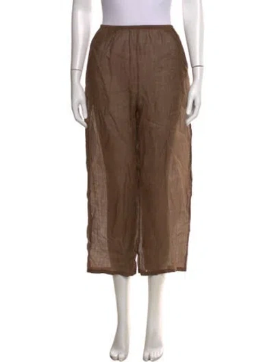 Pre-owned Leset Wide Leg Pants In Brown