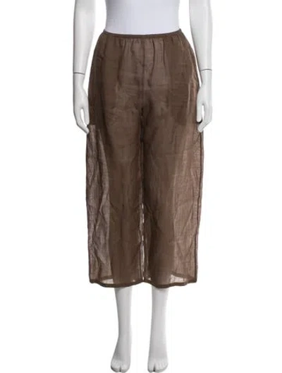 Pre-owned Leset Wide Leg Pants In Brown
