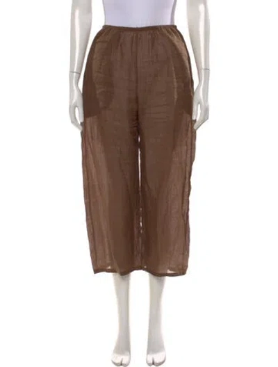 Pre-owned Leset Wide Leg Pants In Brown