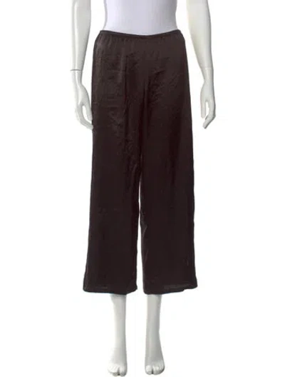 Pre-owned Leset Wide Leg Pants In Burgundy