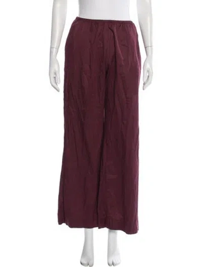 Pre-owned Leset Wide Leg Pants In Burgundy