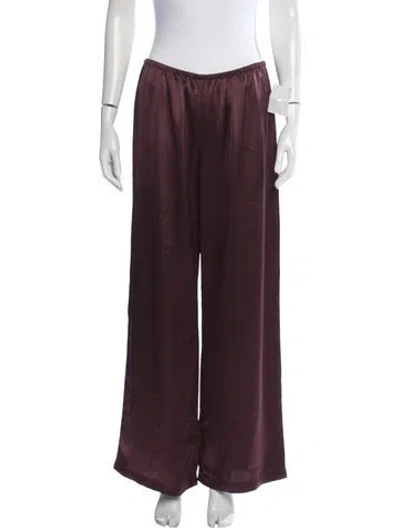 Pre-owned Leset Wide Leg Pants In Burgundy