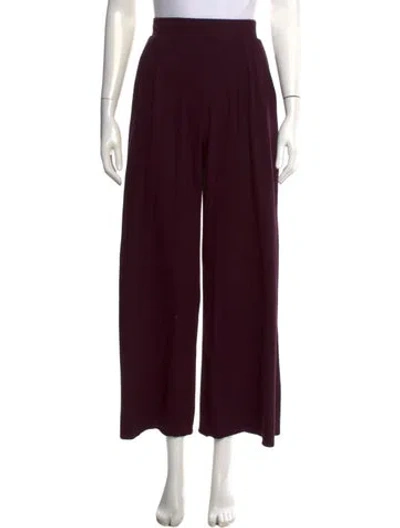 Pre-owned Leset Wide Leg Pants In Burgundy