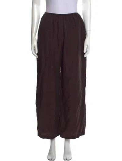 Pre-owned Leset Wide Leg Pants In Burgundy