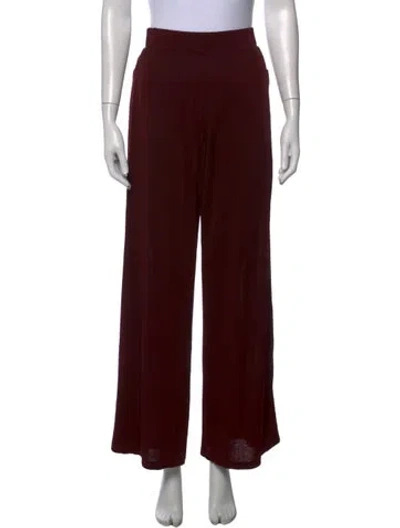 Pre-owned Leset Wide Leg Pants In Burgundy