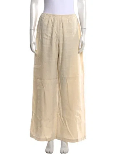 Pre-owned Leset Wide Leg Pants In Neutrals