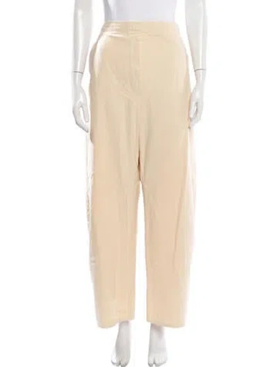 Pre-owned Leset Wide Leg Pants In Neutrals/yellow