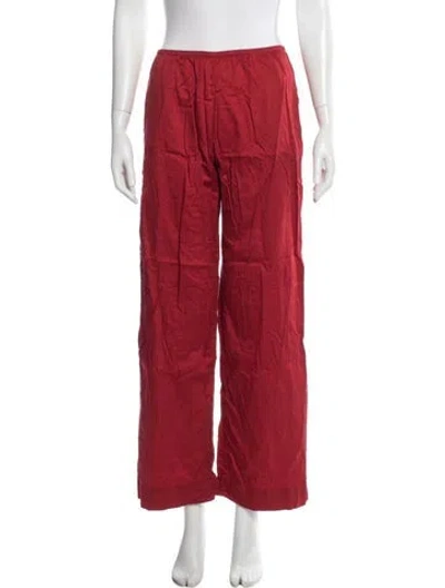 Pre-owned Leset Wide Leg Pants In Red