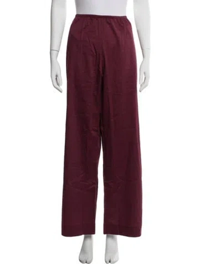 Pre-owned Leset Wide Leg Pants W/ Tags In Burgundy
