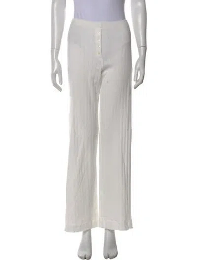 Pre-owned Leset Wide Leg Pants W/ Tags In White