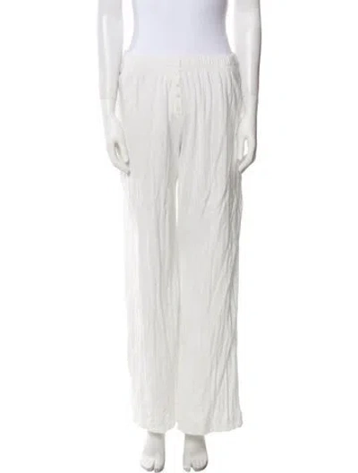 Pre-owned Leset Wide Leg Pants In White