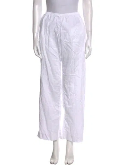 Pre-owned Leset Wide Leg Pants In White