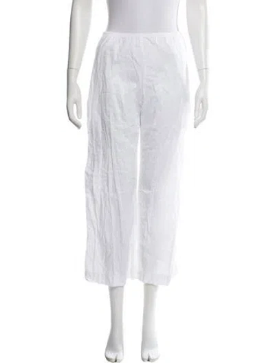 Pre-owned Leset Wide Leg Pants In White