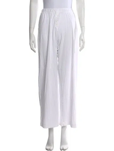 Pre-owned Leset Wide Leg Pants In White