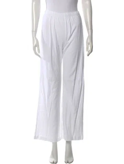 Pre-owned Leset Wide Leg Pants In White
