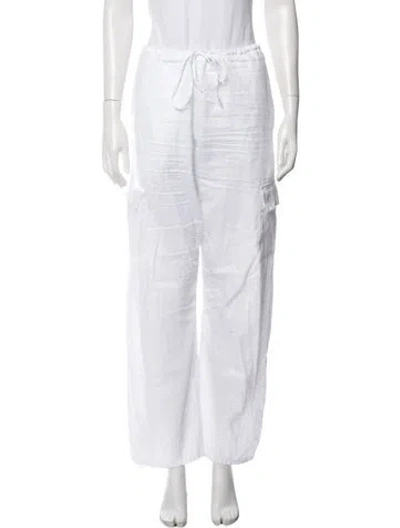 Pre-owned Leset Wide Leg Pants In White